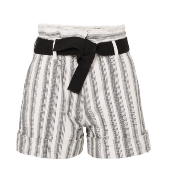 Vanessa Bruno Ezed Belted Striped Shorts NWOT - Picture 5 of 6